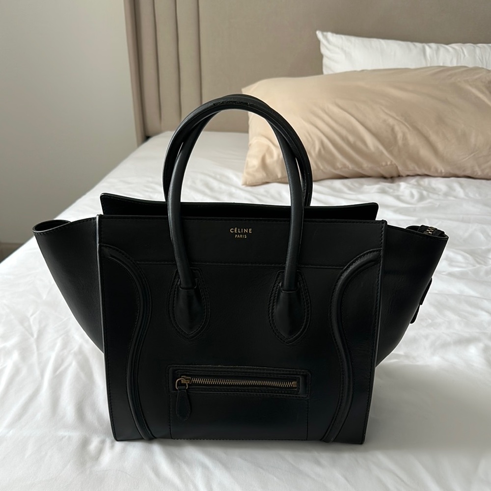 Celine Black Calfskin luggage large